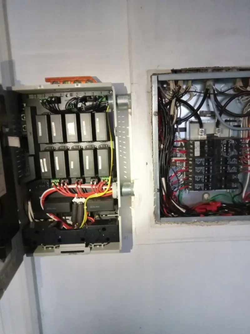 Electrical panel upgrade completed for Security Camera Wiring in Brownsville